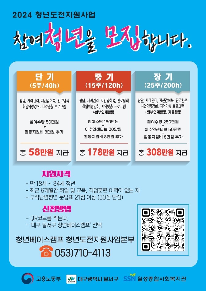 2024년 청년도전 지원사업 참여자 모집·운영